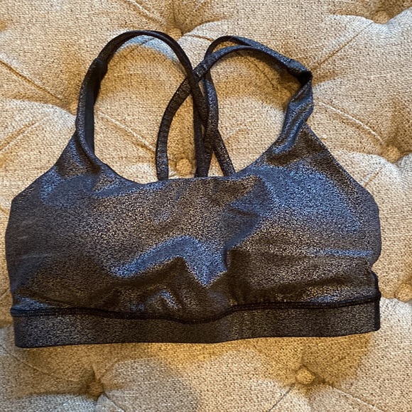 Lululemon energy bra metallic grey/black great condition - Picture 2 of 4